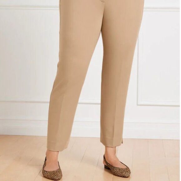 Talbots Hampshire Straight Ankle Pants in Rattan Beige - Picture 2 of 11